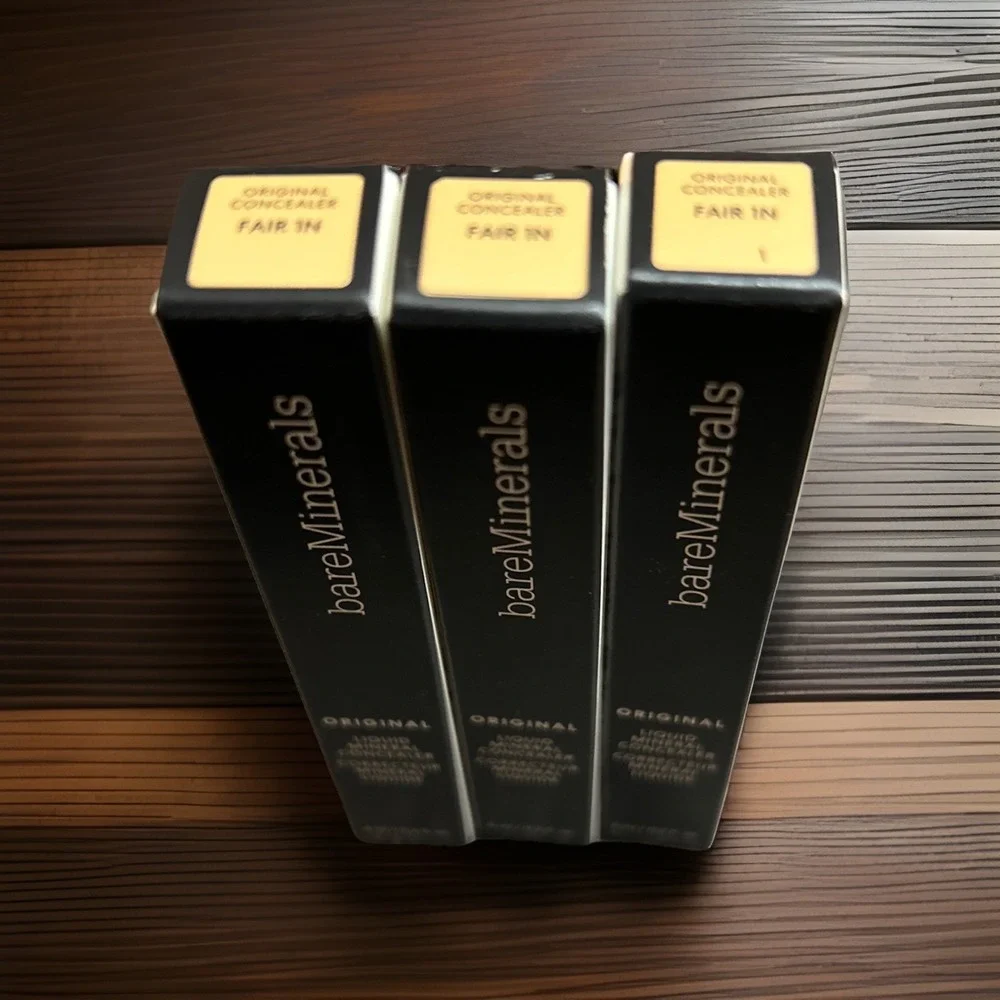 bareMinerals Original Liquid Mineral Concealer FAIR 1N New In Box‎ LOT OF THREE